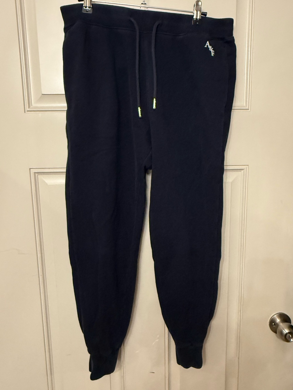 Abercrombie & Fitch Dark Navy Fleece Joggers